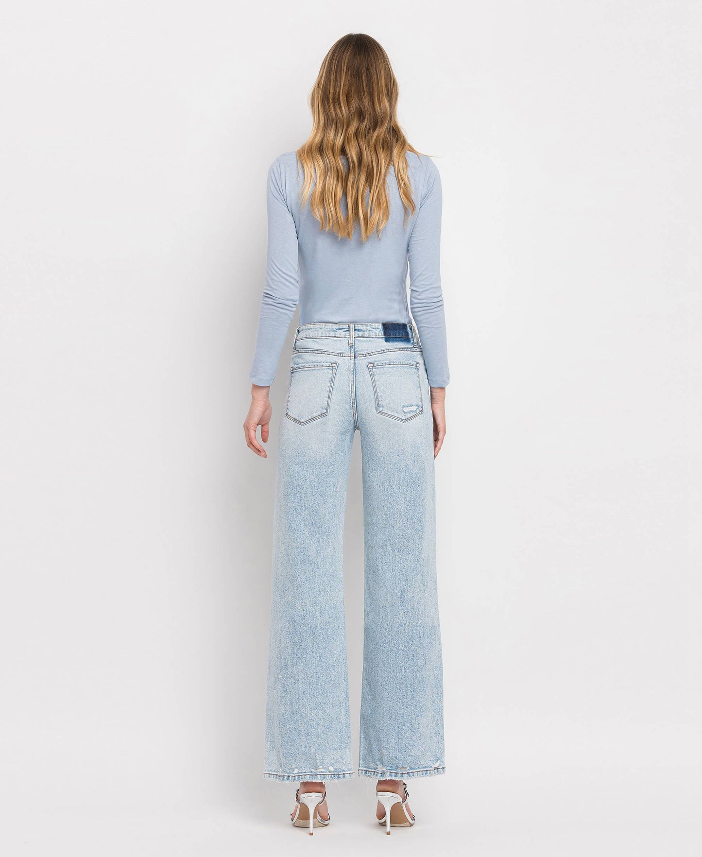 Tummy Control High Rise Wide Leg Jeans