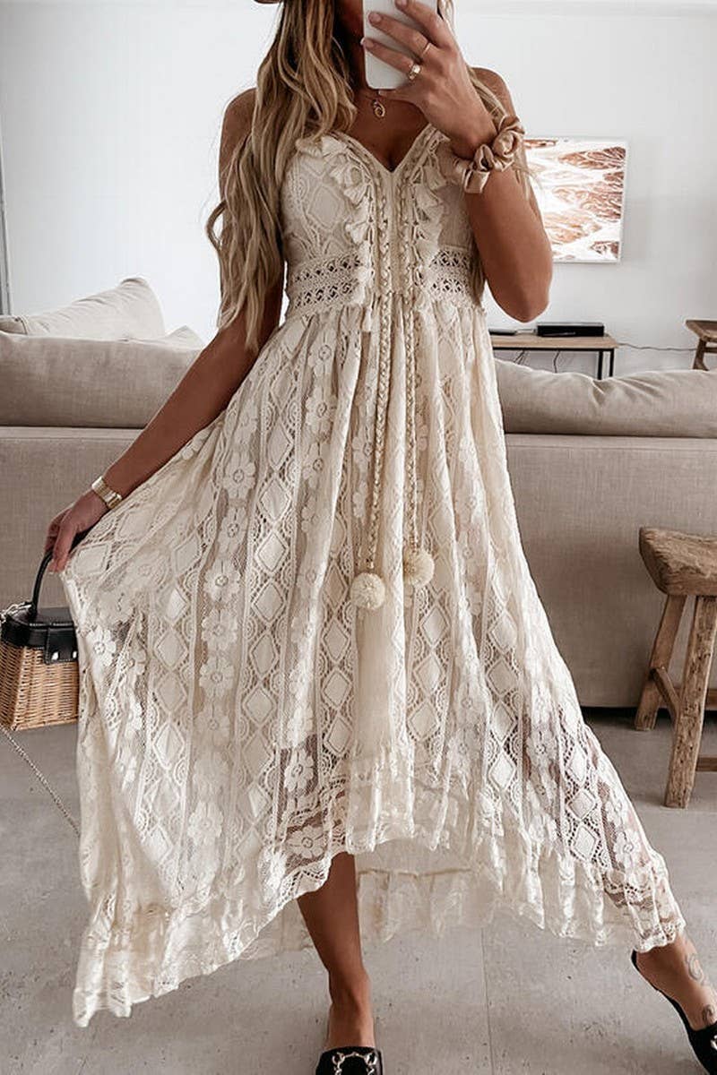 Lacey Lace High Low Dress