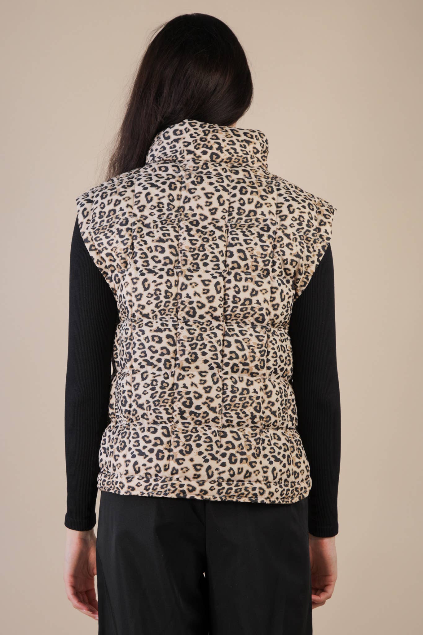 Leopard Puffer Padded Vest