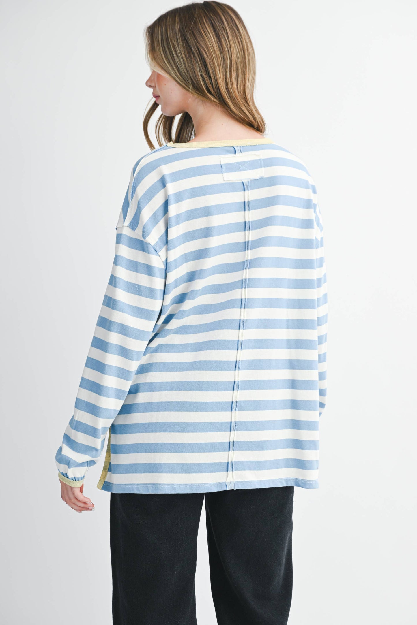 Onida Stripe Side Slit Top