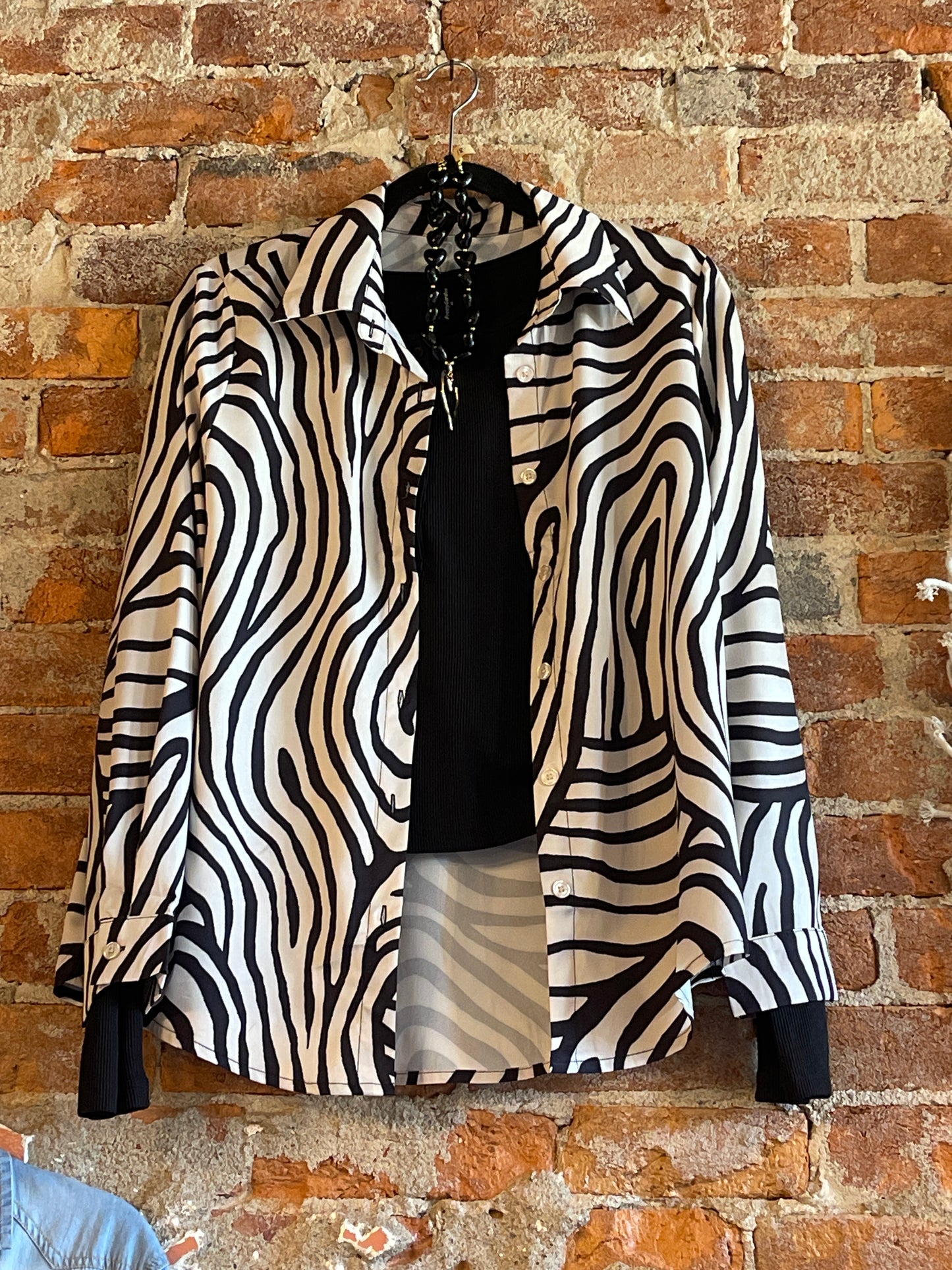 Kelly Irregular Print Button Up