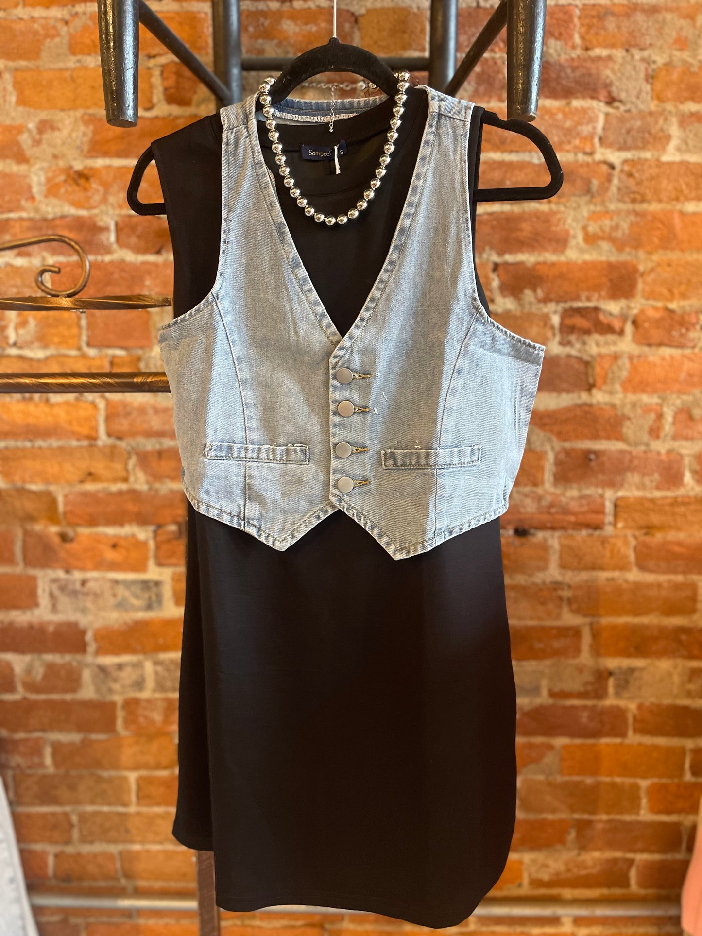 Denim Button Up Vest