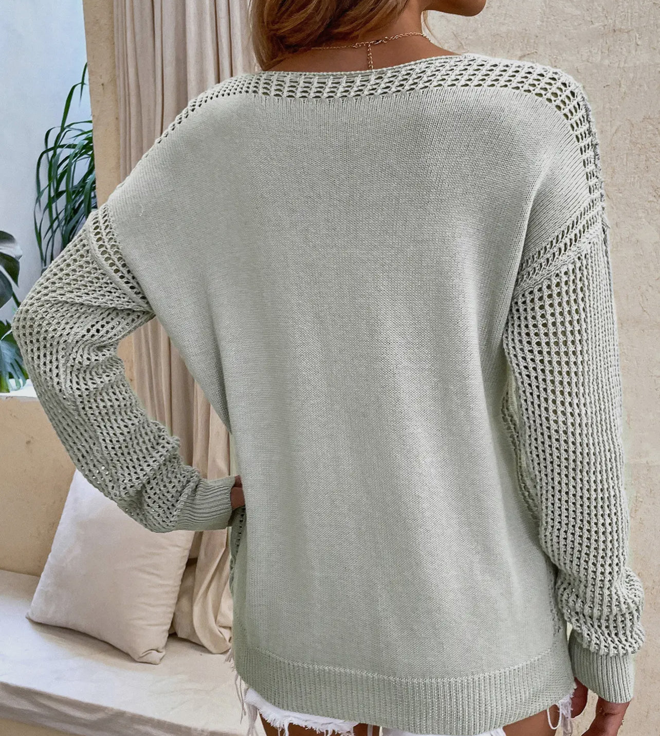 Amber V Neck Hollow Out Sleeve