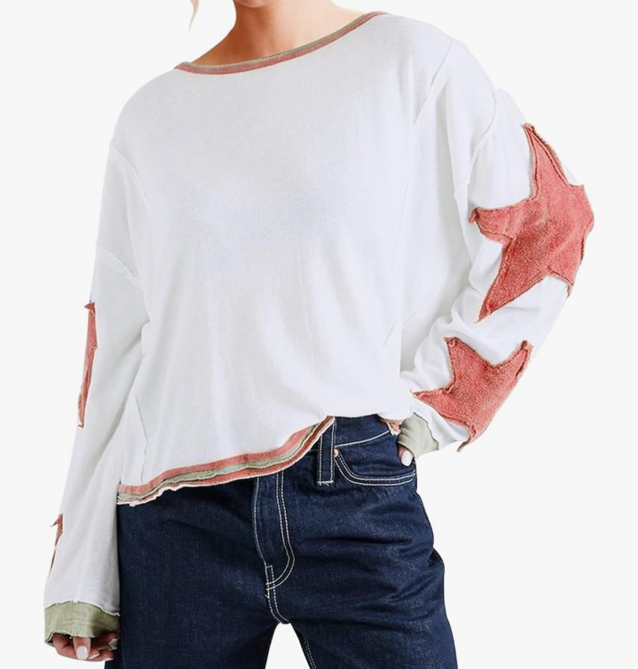 Star Sleeve Crewneck