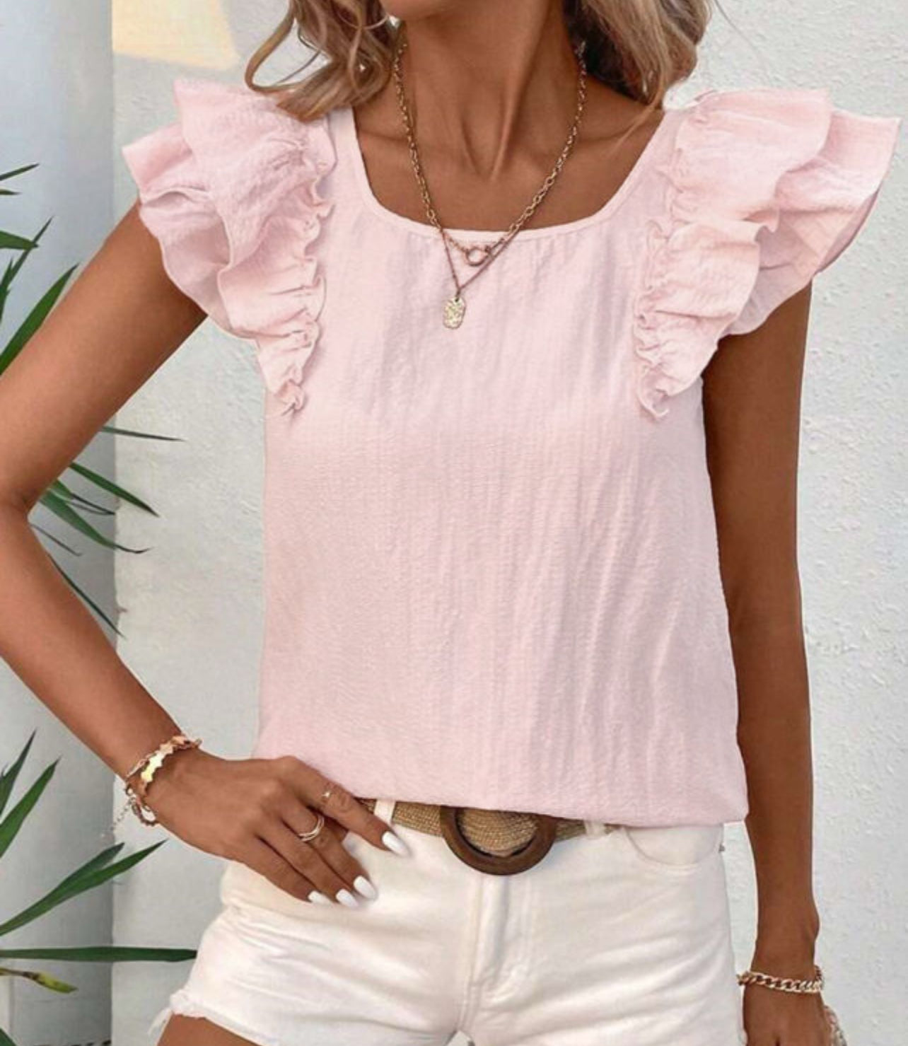 Pink Textured Bow Detail