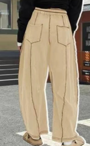 Pure Comfort Wide Leg Barrel Pants
