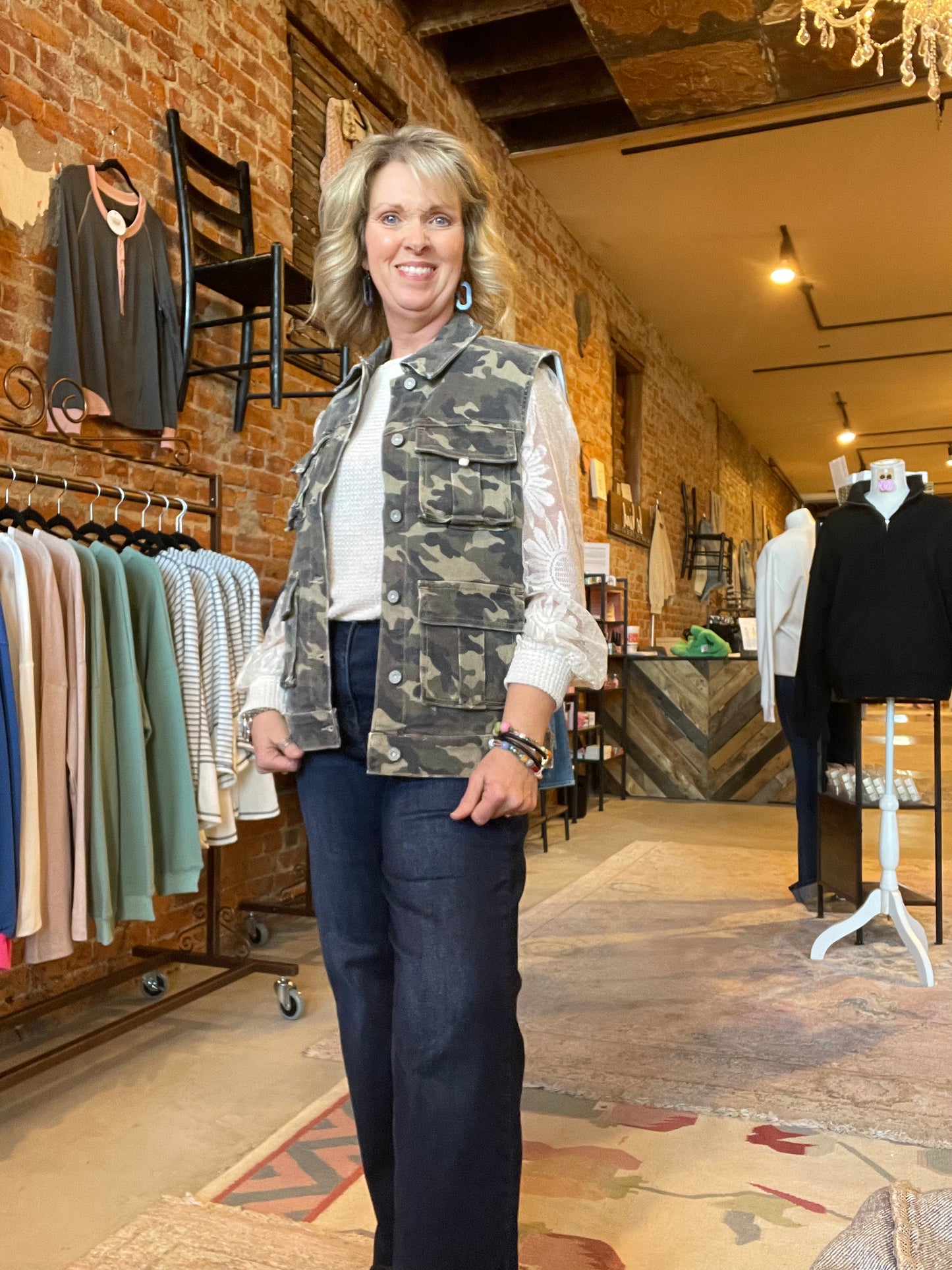 Brittney Camo Cargo Vest