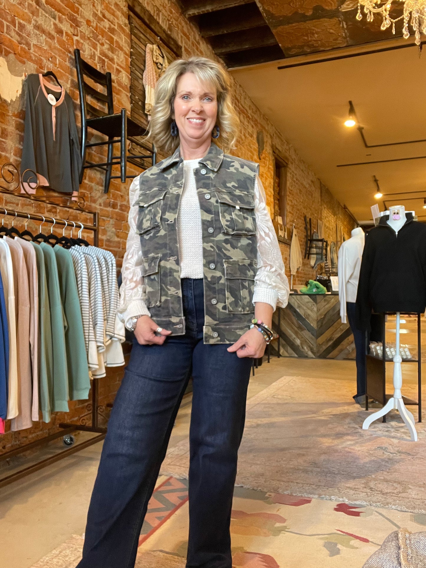 Brittney Camo Cargo Vest