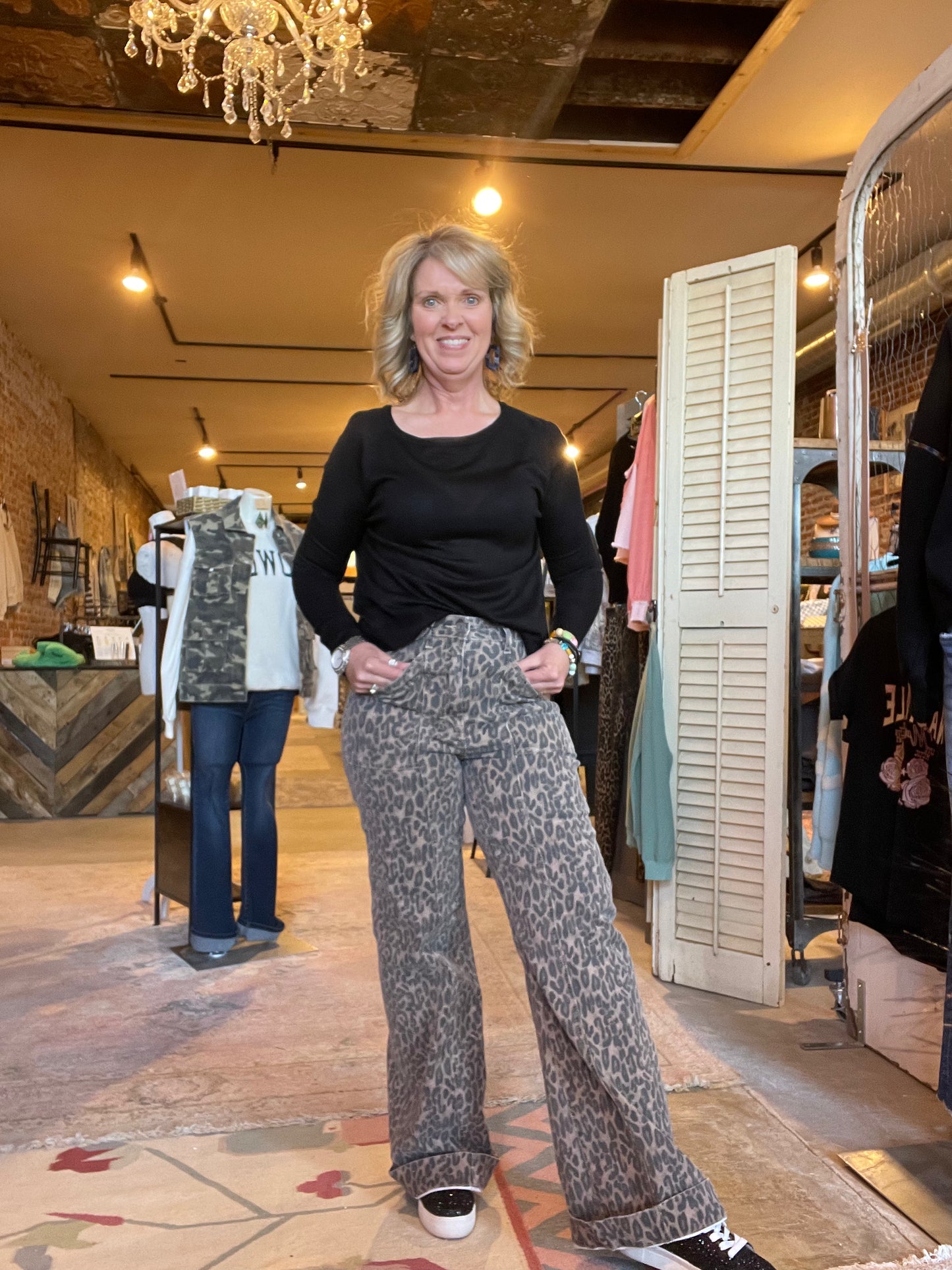 Andrea Hidden Leopard Jeans