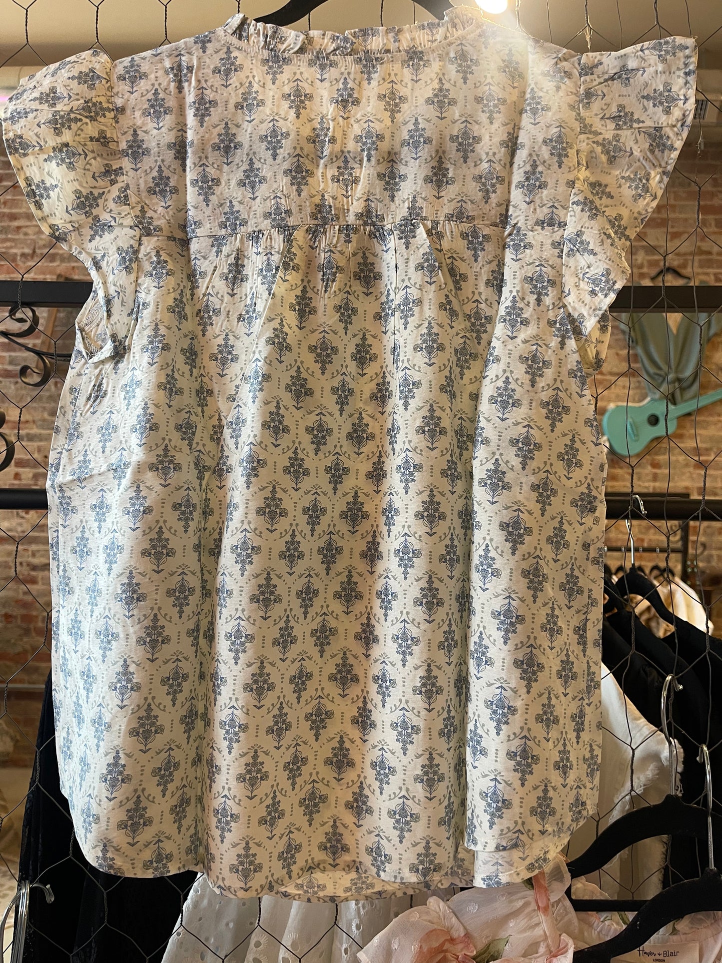 Floral Aztec Embroidery Top