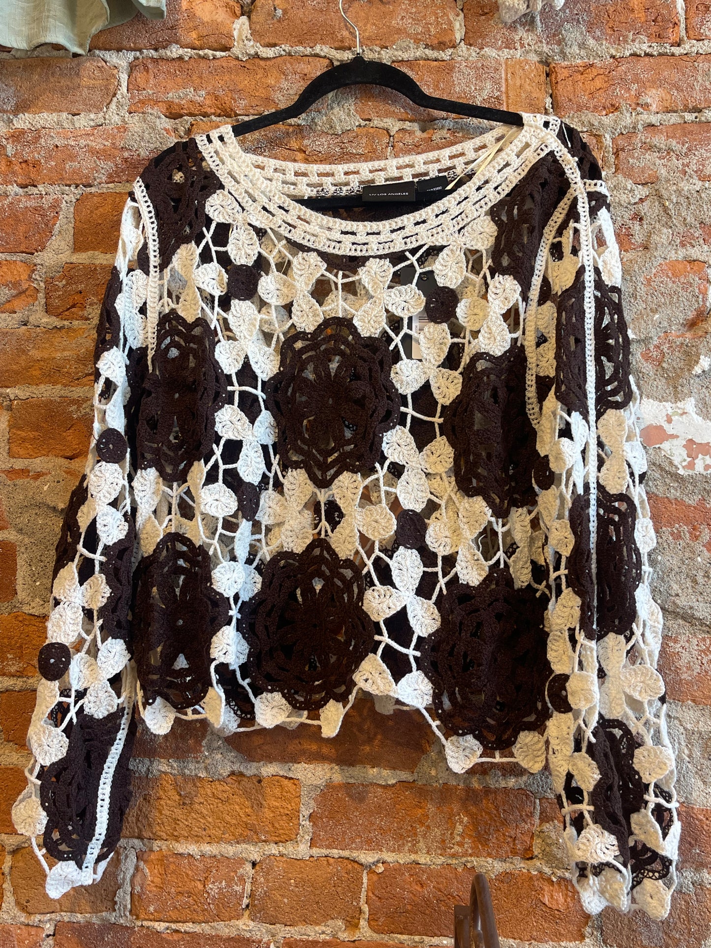 Miranda Crochet Bell Sleeve Top