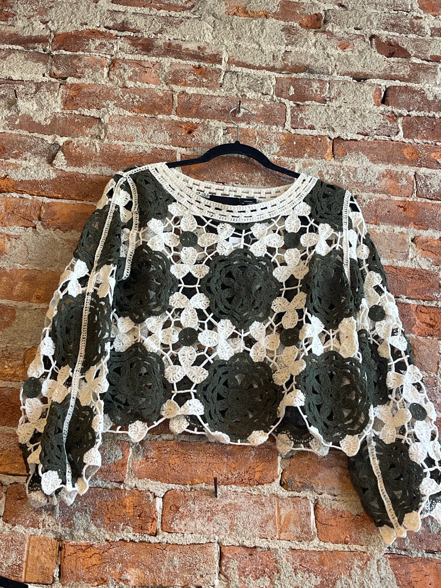Miranda Crochet Bell Sleeve Top