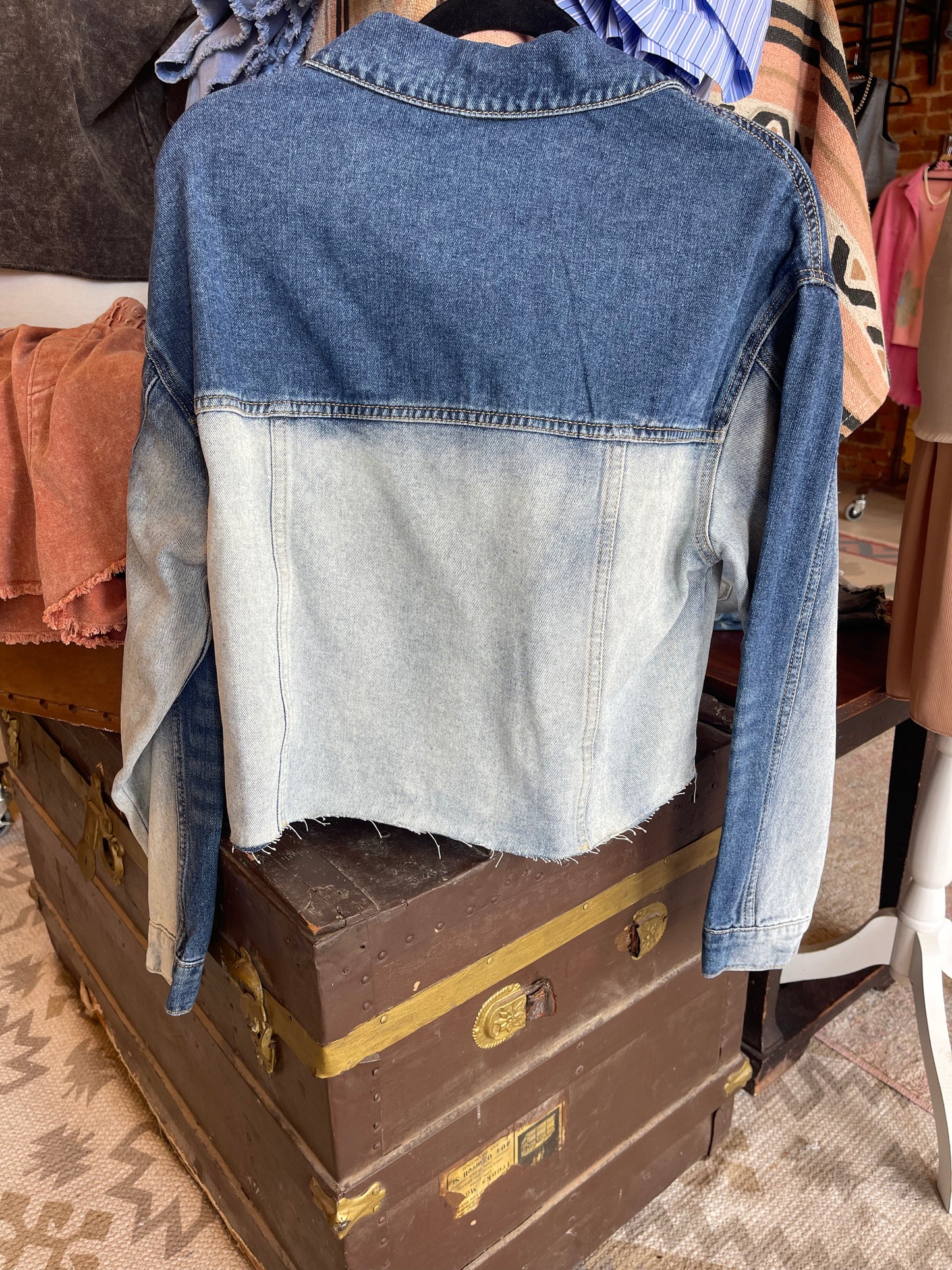 Ombre Faded Denim Jacket