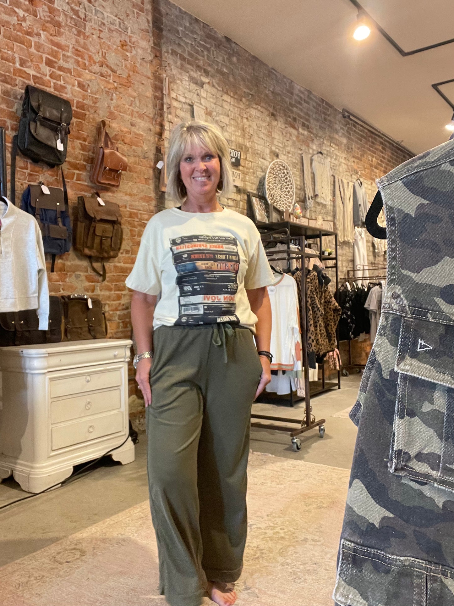 Army Green Drawstring Pants