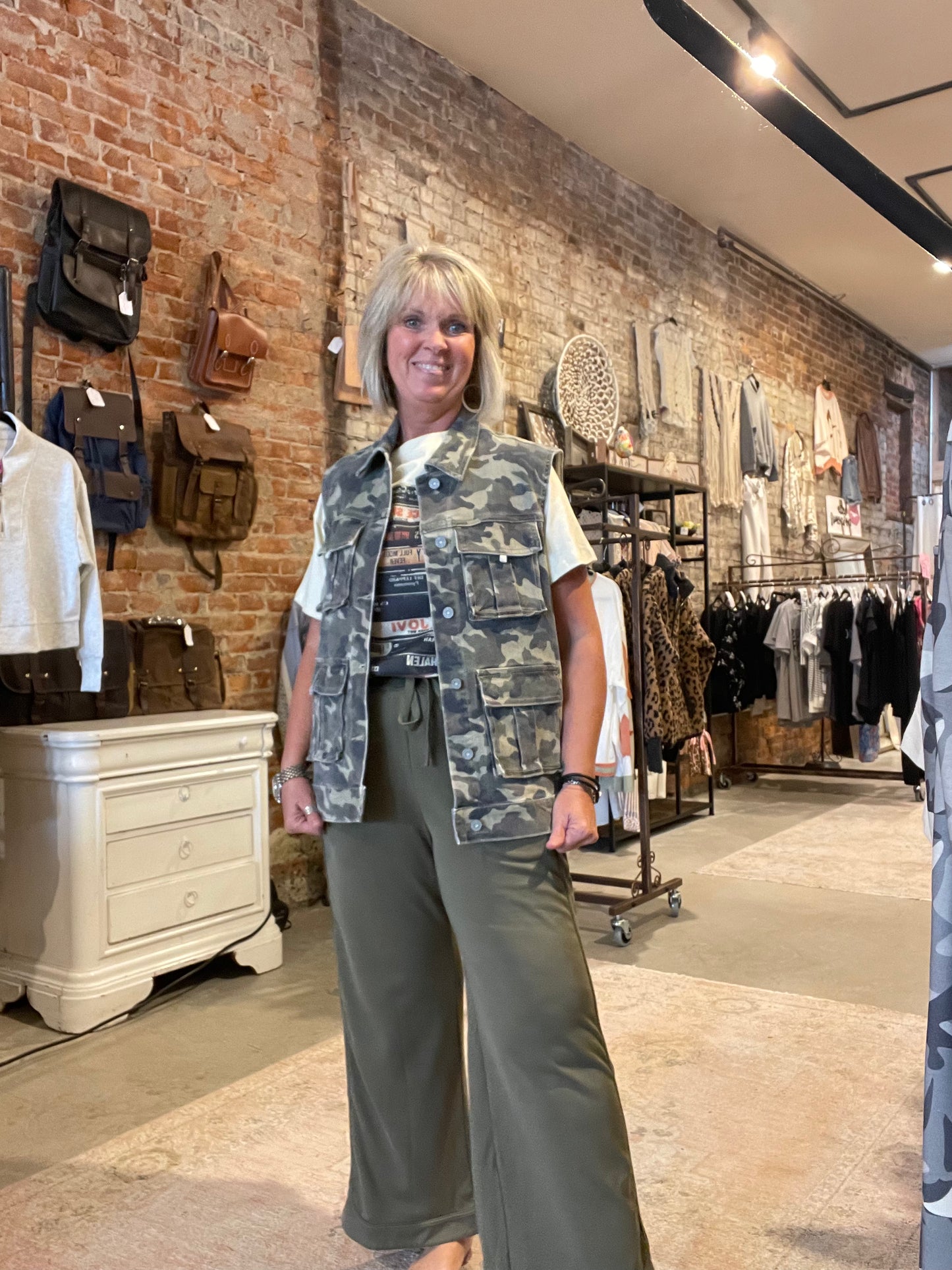 Army Green Drawstring Pants