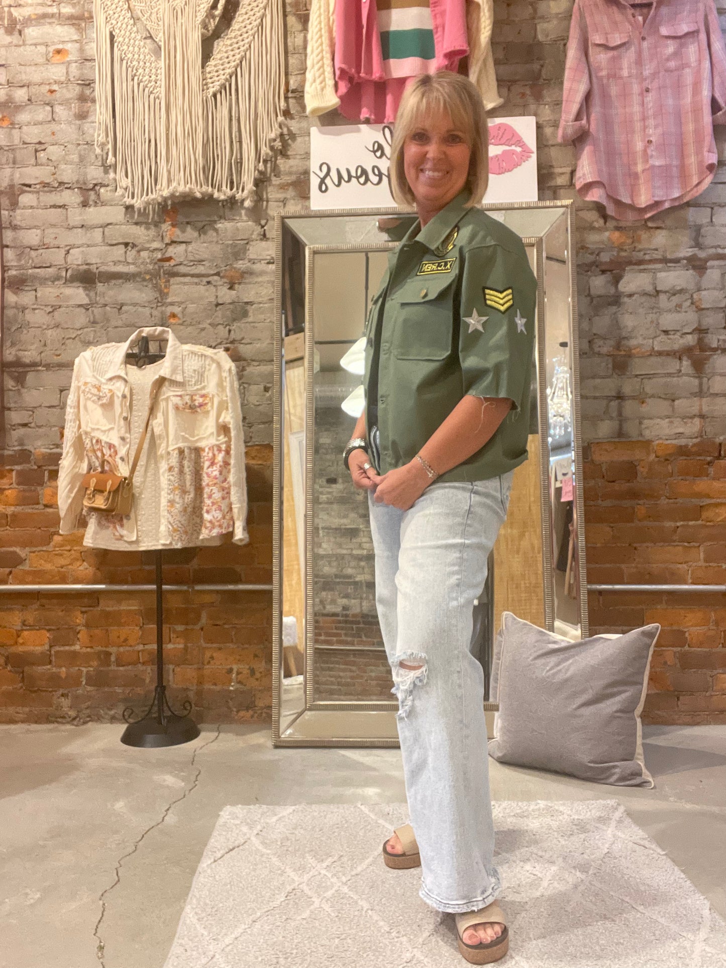 Military Button Up Shirt