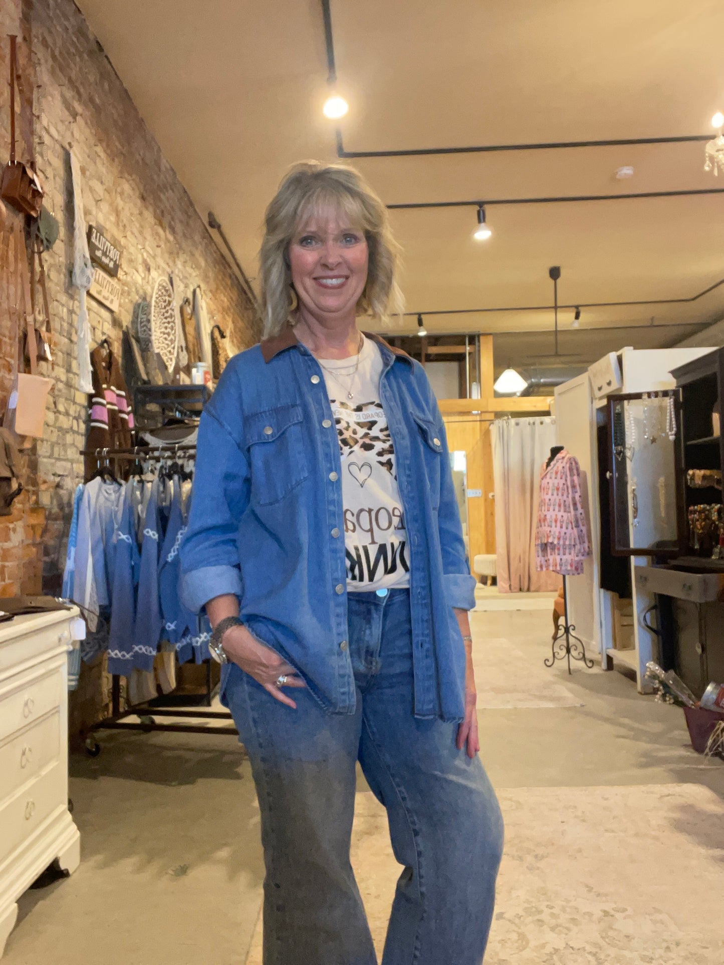 Ella Denim Button Up