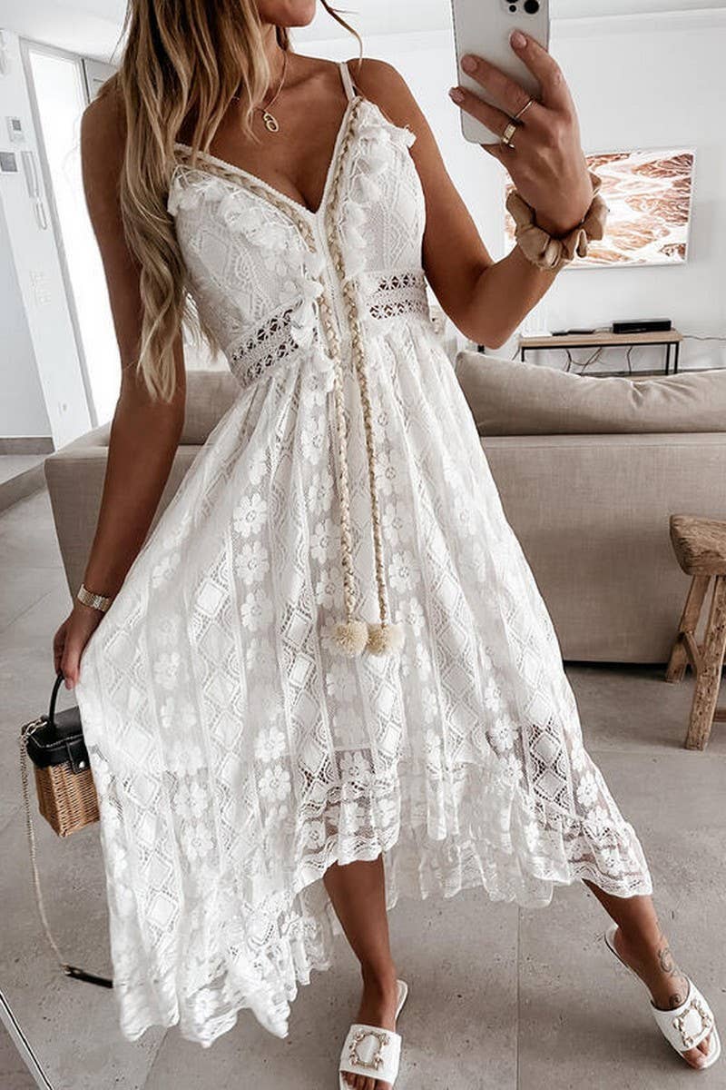 Lacey Lace High Low Dress