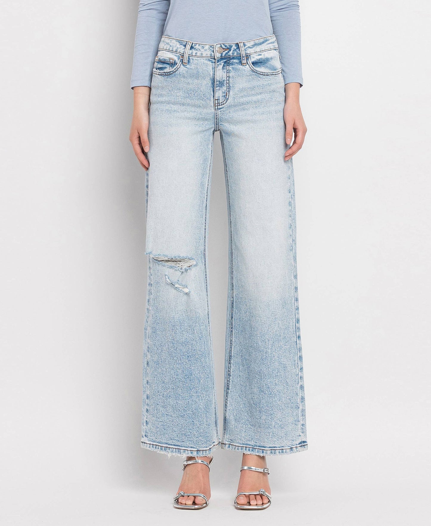 Tummy Control High Rise Wide Leg Jeans