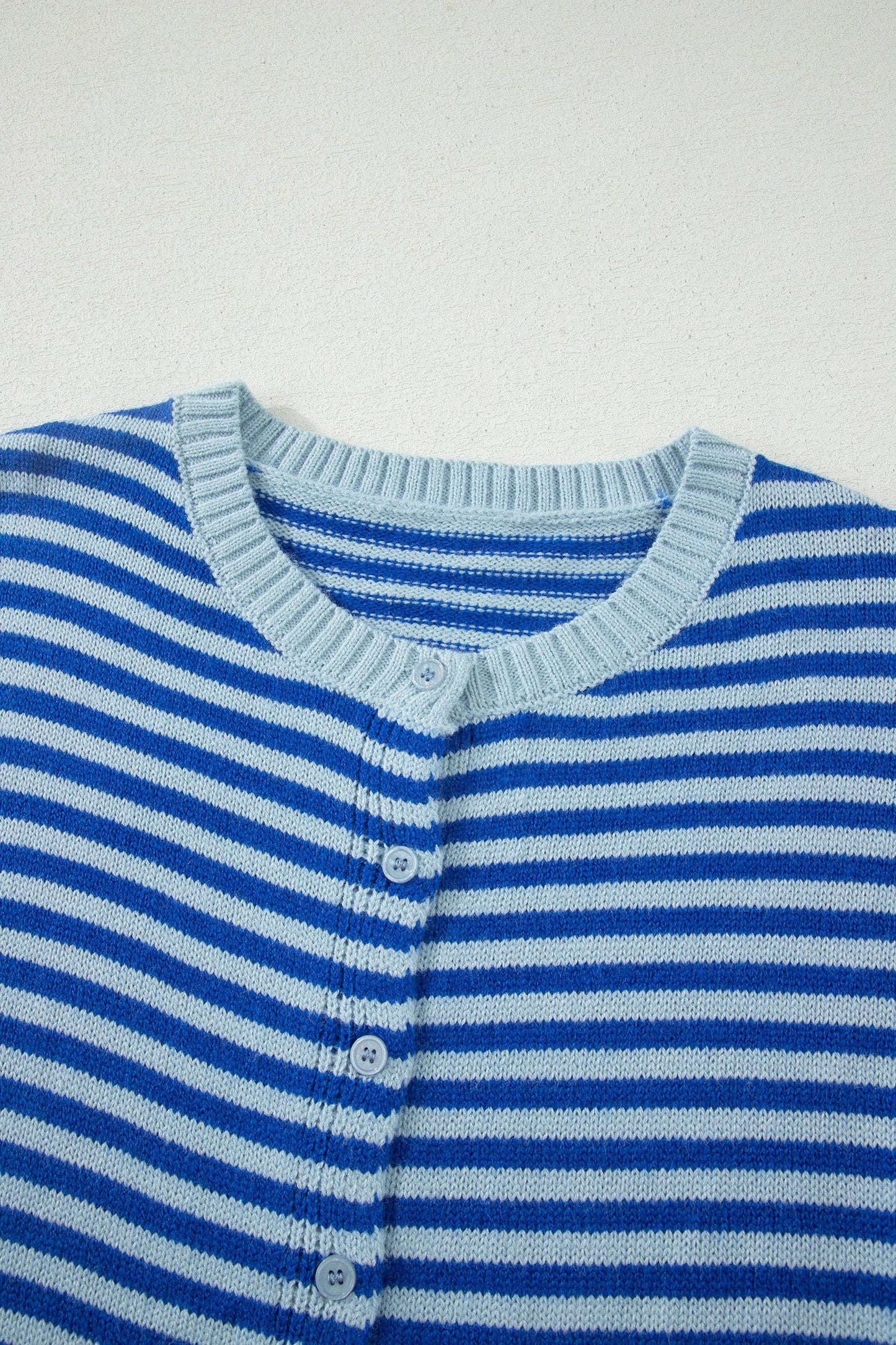Blue Stripe Button Down Cardigan