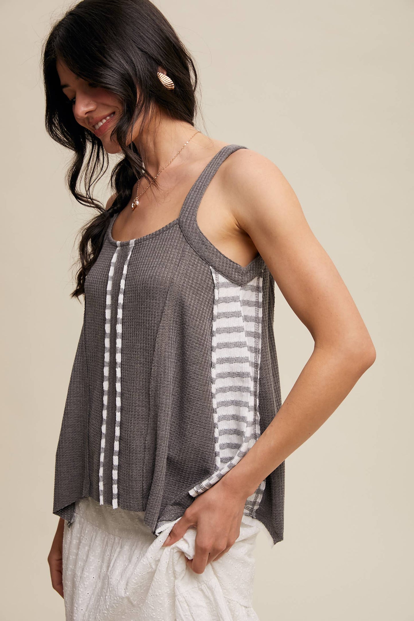Boho-Inspired Textured Tank Top