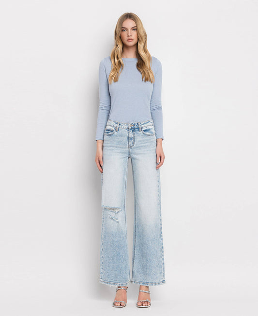 Tummy Control High Rise Wide Leg Jeans