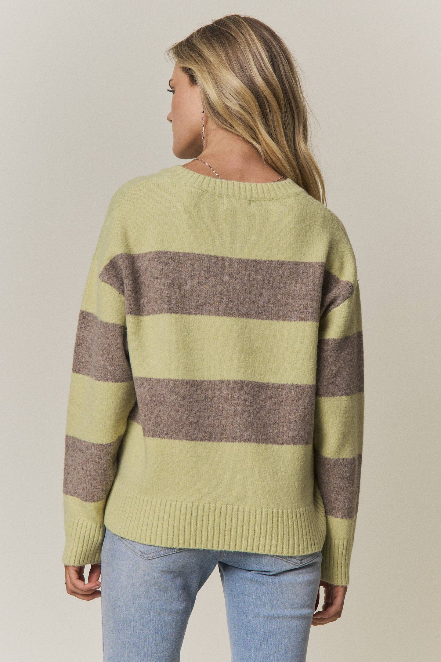 COZY CHIC STRIPED SWEATER - CESW4374