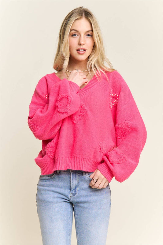 V-Neck Sweetheart Sweater