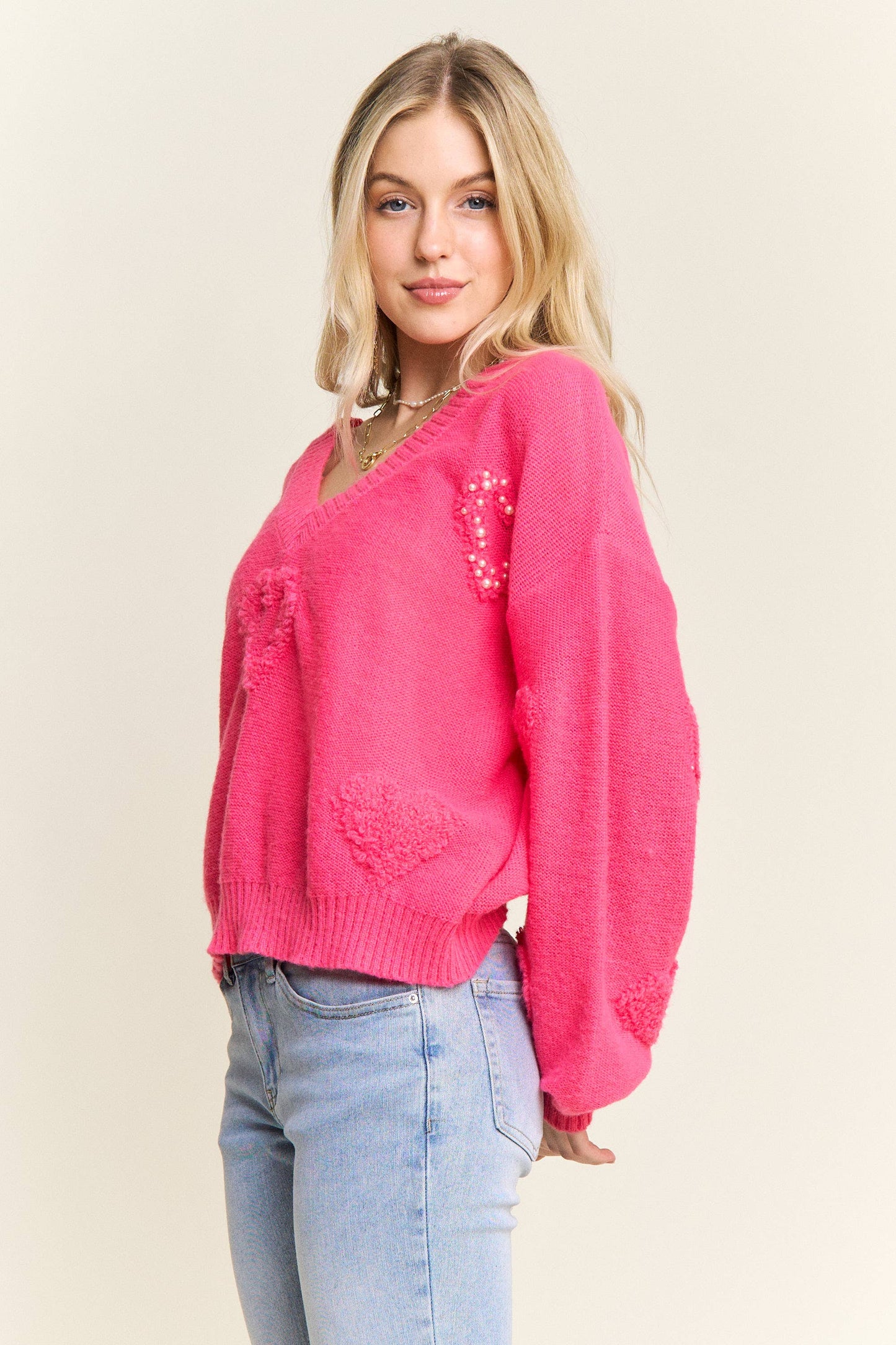 V-Neck Sweetheart Sweater