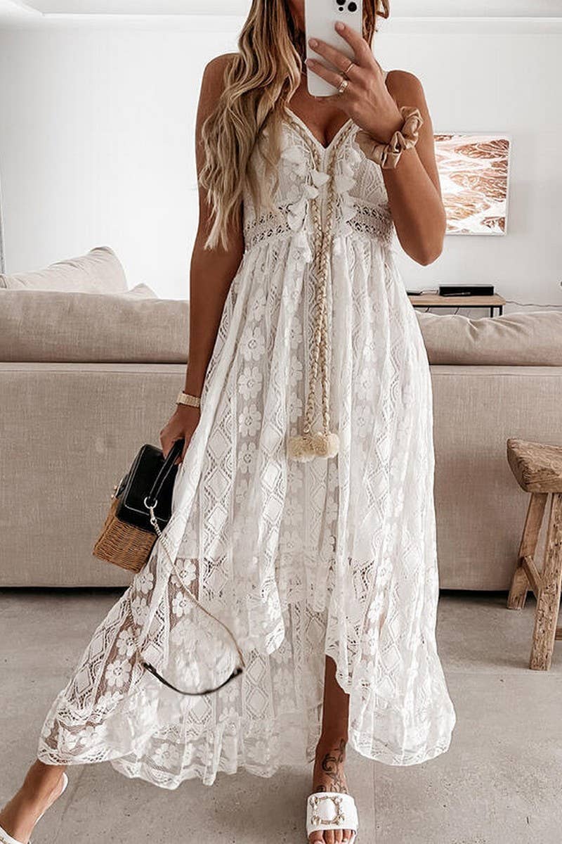 Lacey Lace High Low Dress