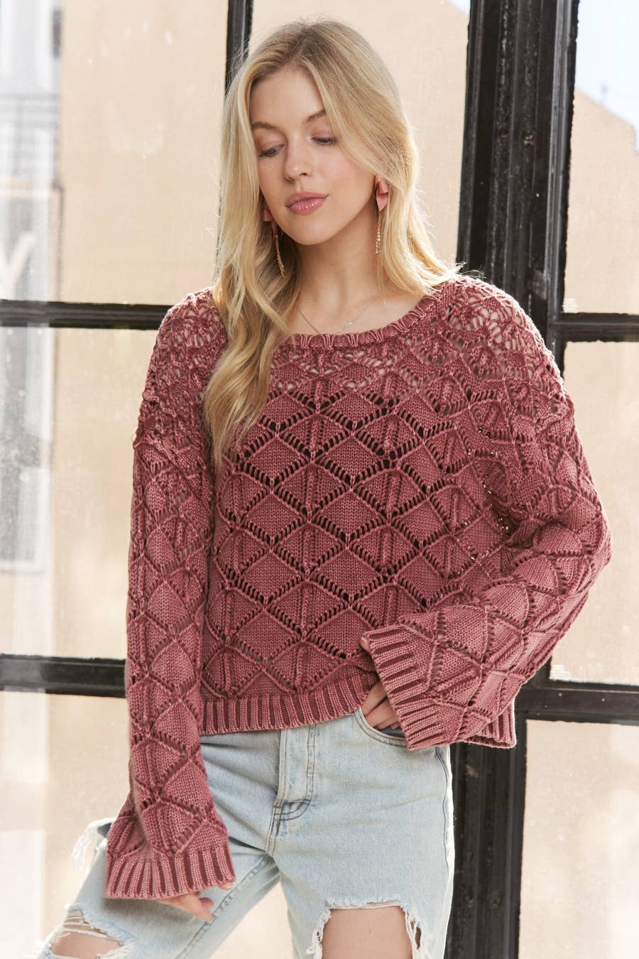 Diamond Pattern Sweater