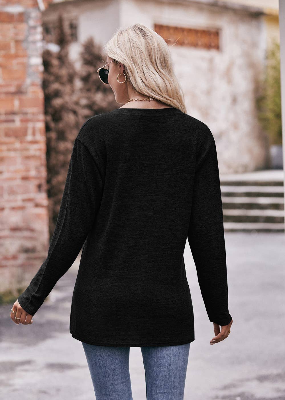 Black Henley Long Sleeve