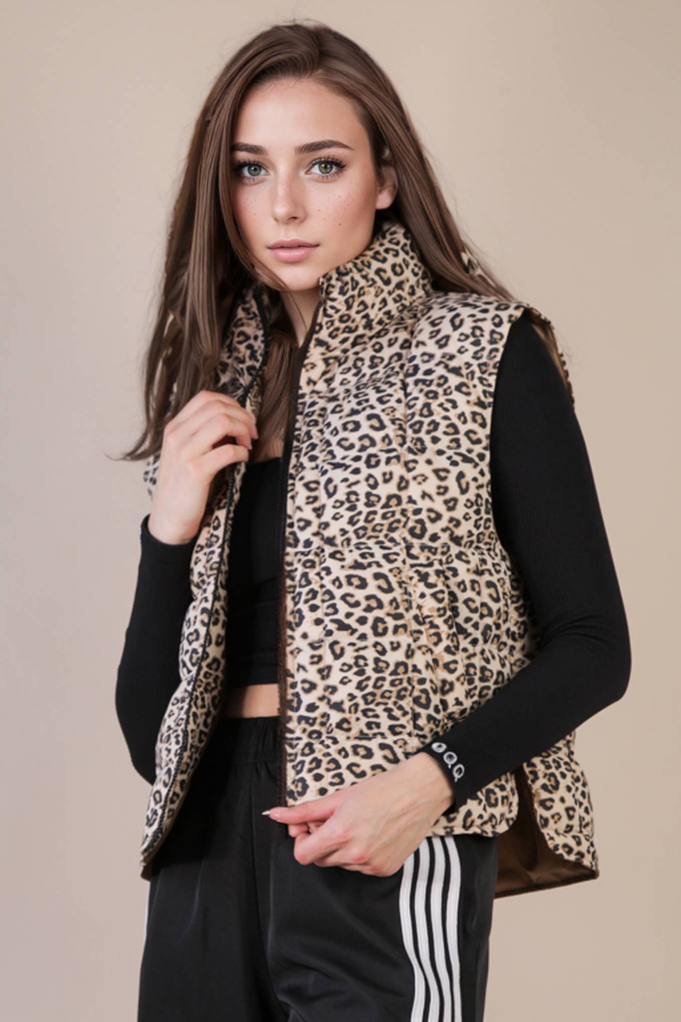Leopard Puffer Padded Vest