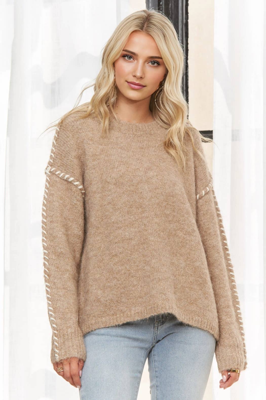 Stitch Detail Knit Sweater