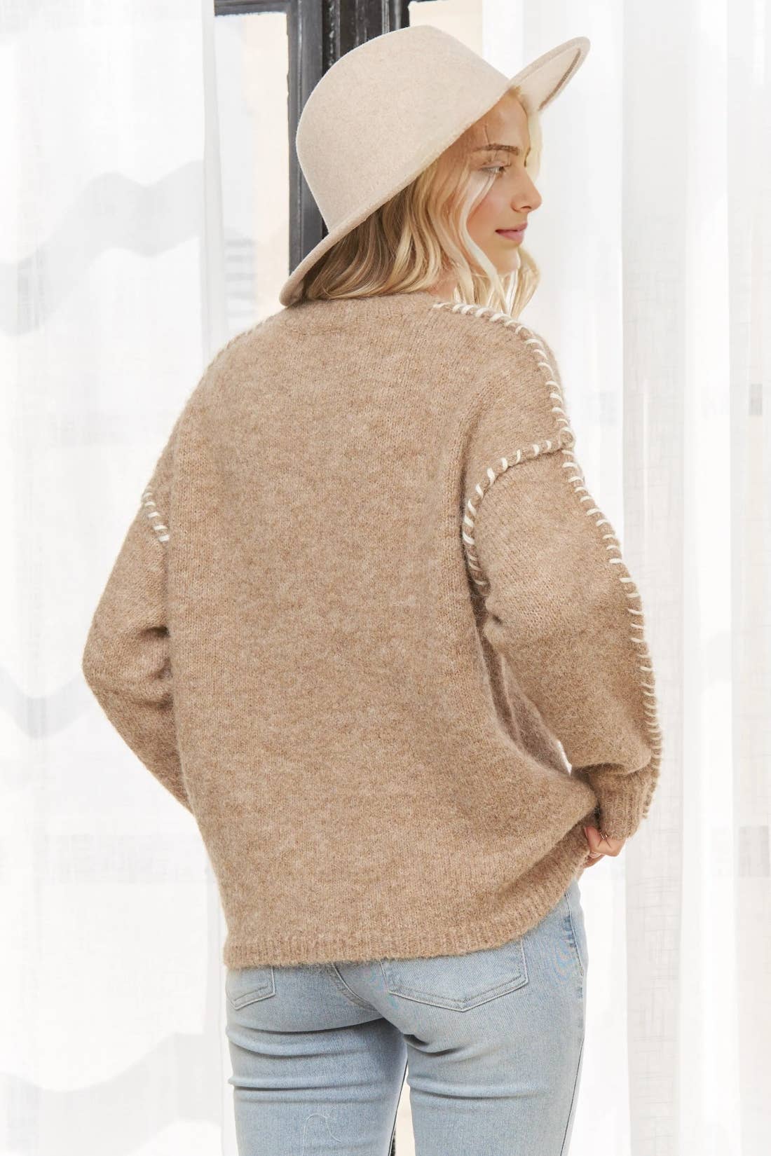 Stitch Detail Knit Sweater
