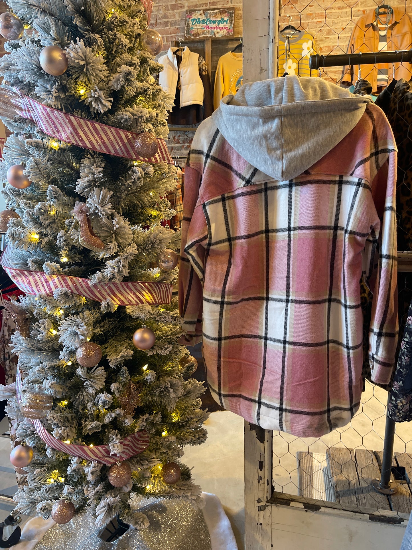 Alyssa Pink Hooded Shacket