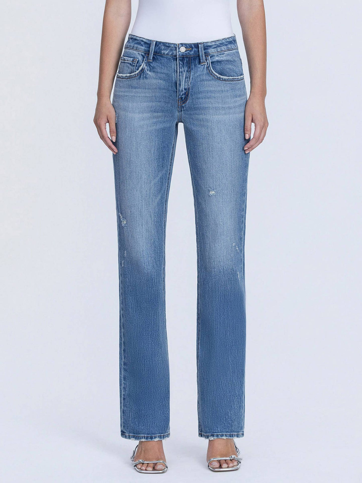 Melissa Risen Mid Rise Straight Leg Jeans