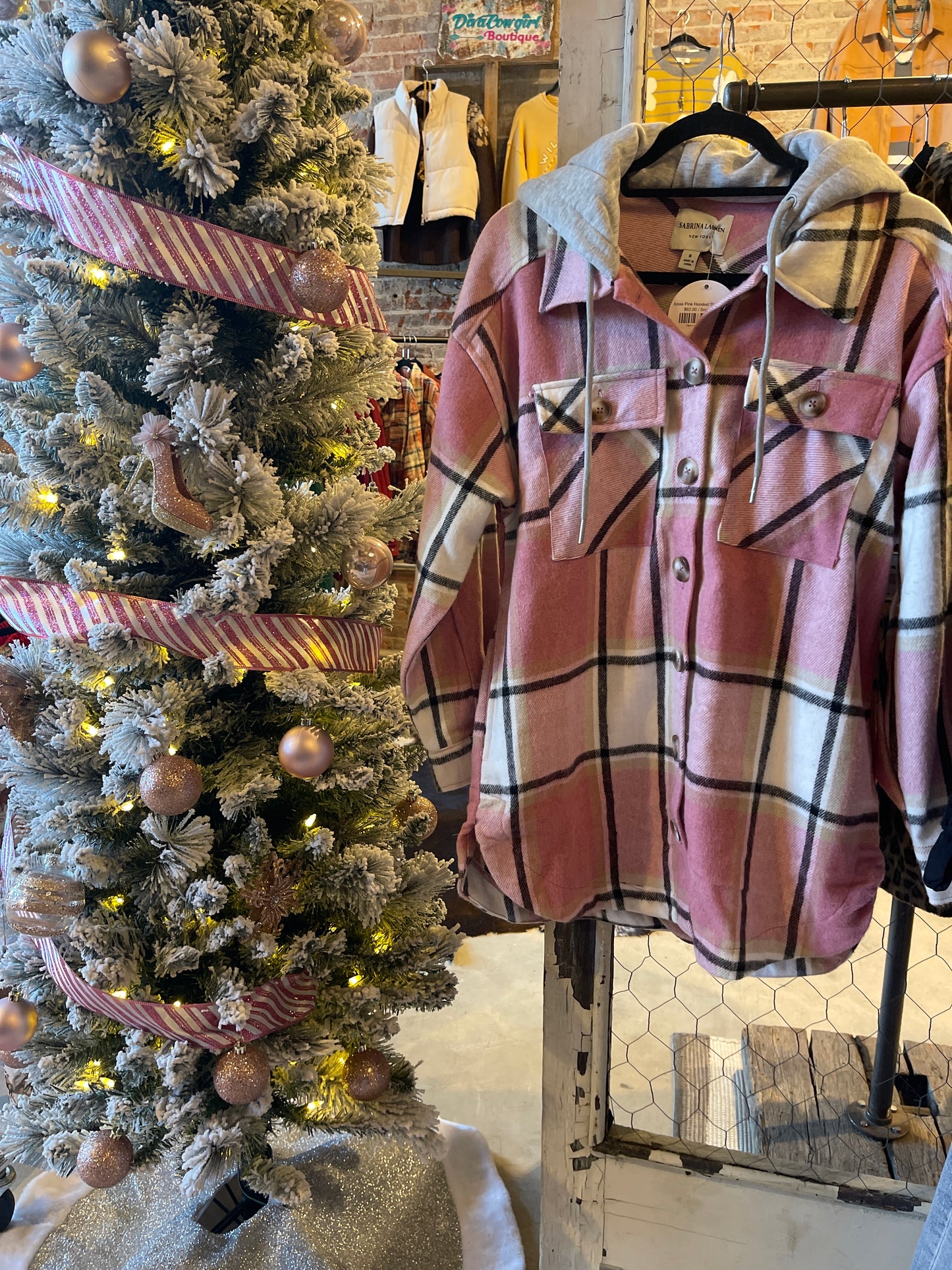 Alyssa Pink Hooded Shacket