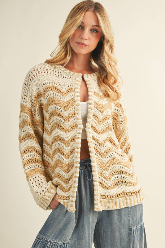 Wave Pattern Cardigan