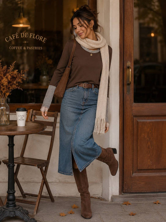 Harbor Stripe Sleeve Knit Top