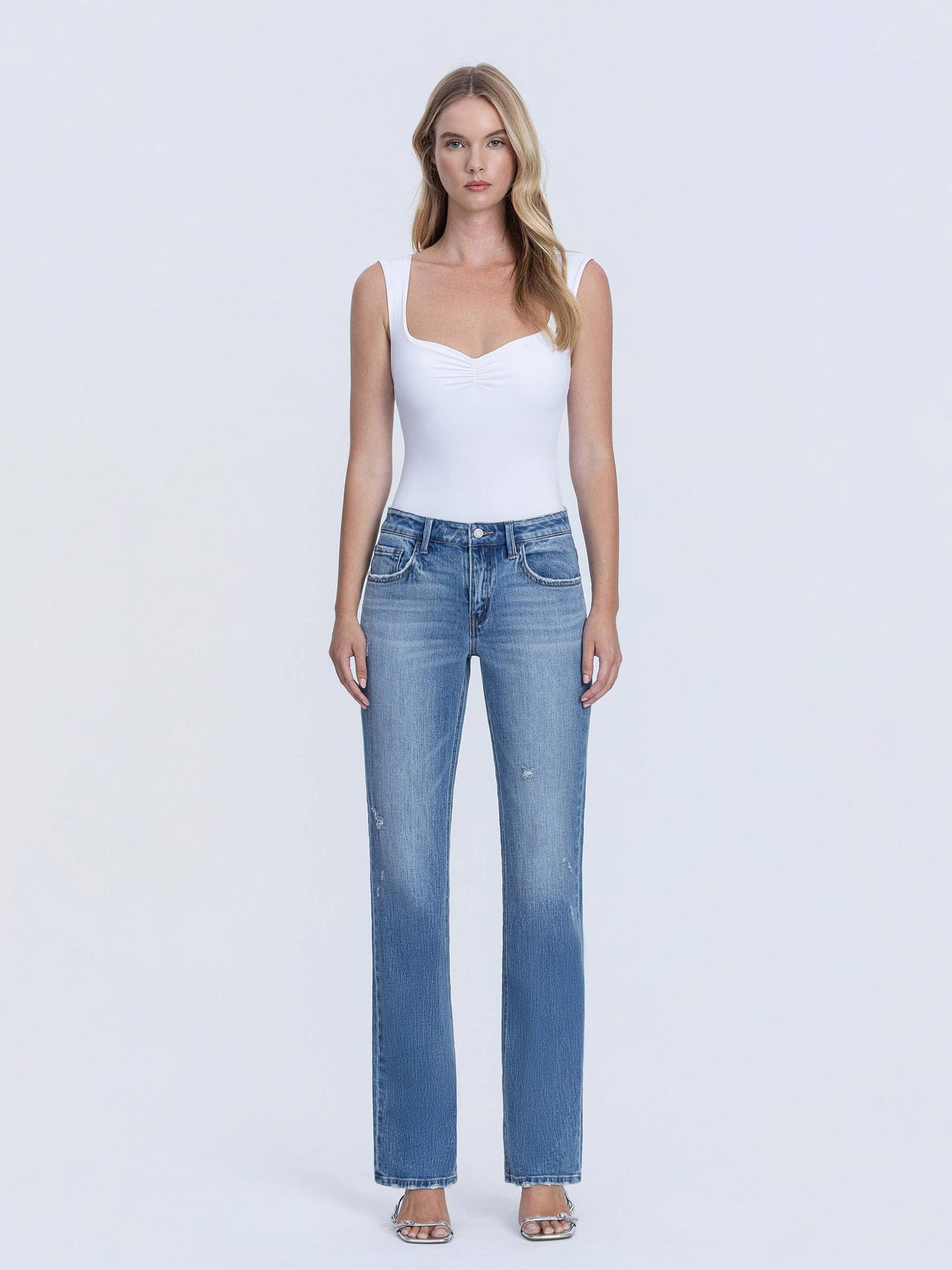 Melissa Risen Mid Rise Straight Leg Jeans