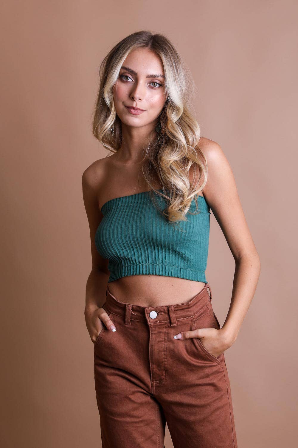 Accordion Textured Tube Top - Streetwear Style