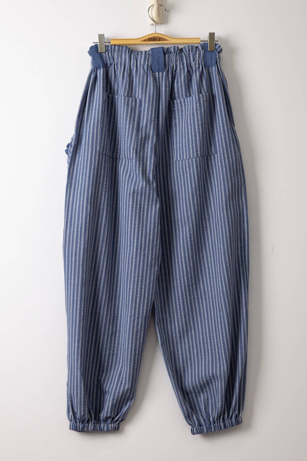 Bow Detail Stripe Textured Joggers