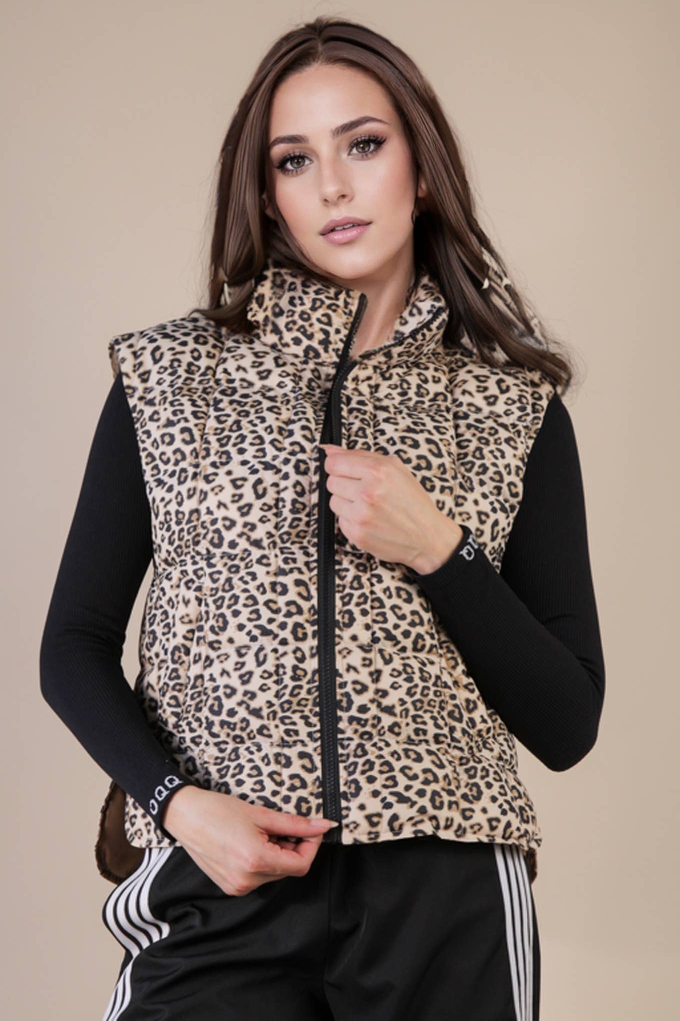 Leopard Puffer Padded Vest