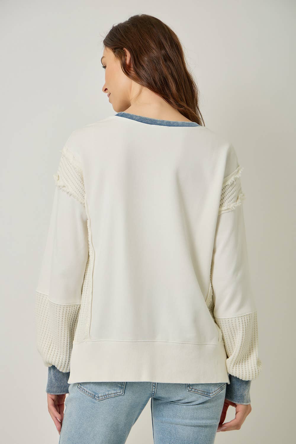61618 Mixed Media Washed Sweatshirt