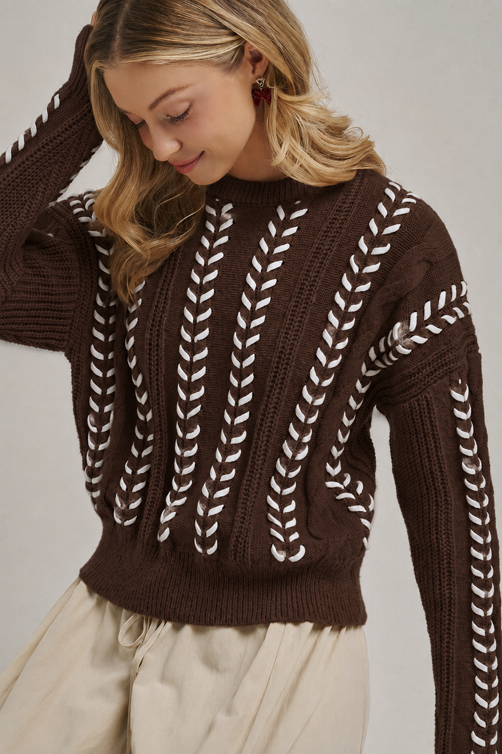 COZY WESTERN INSPIRED SWEATER TOP WHIPSTITCH_JLT00469-01