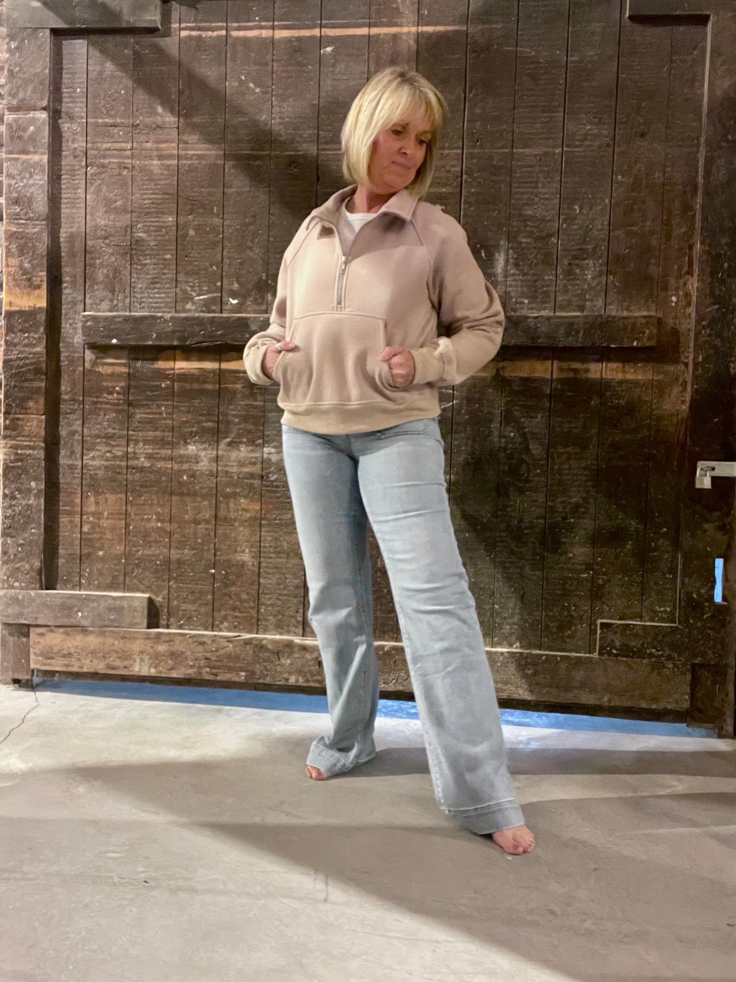 Coffey Half Zip Up Sweatshirt