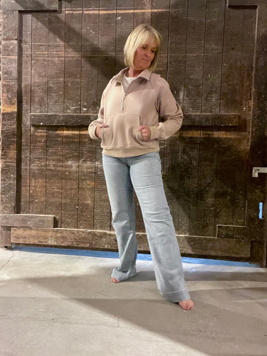 Coffey Half Zip Up Sweatshirt