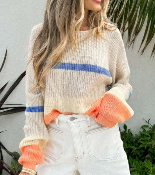 Betty Colorblock Striped Sweater