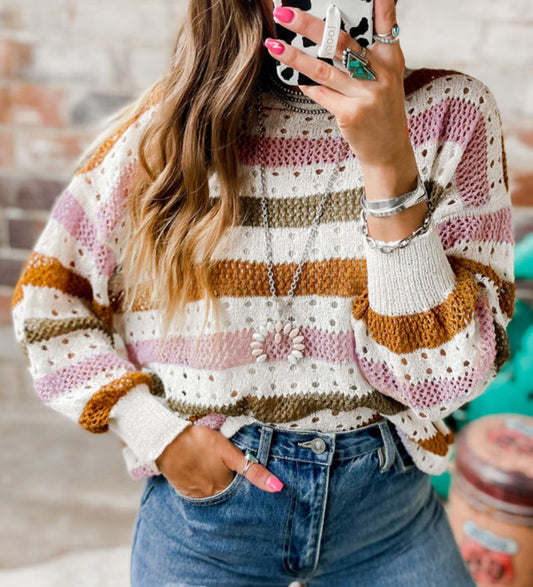 Multi Color Striped Sweater